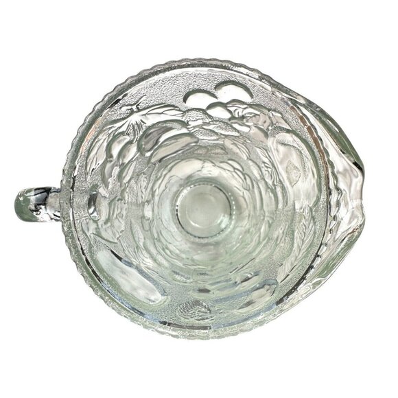VTG Libbey Orchard Fruit Clear Pitcher + 2 Glasses Pressed Glass Raised Fruit - Picture 9 of 15